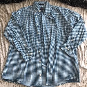 Blue button down shirt